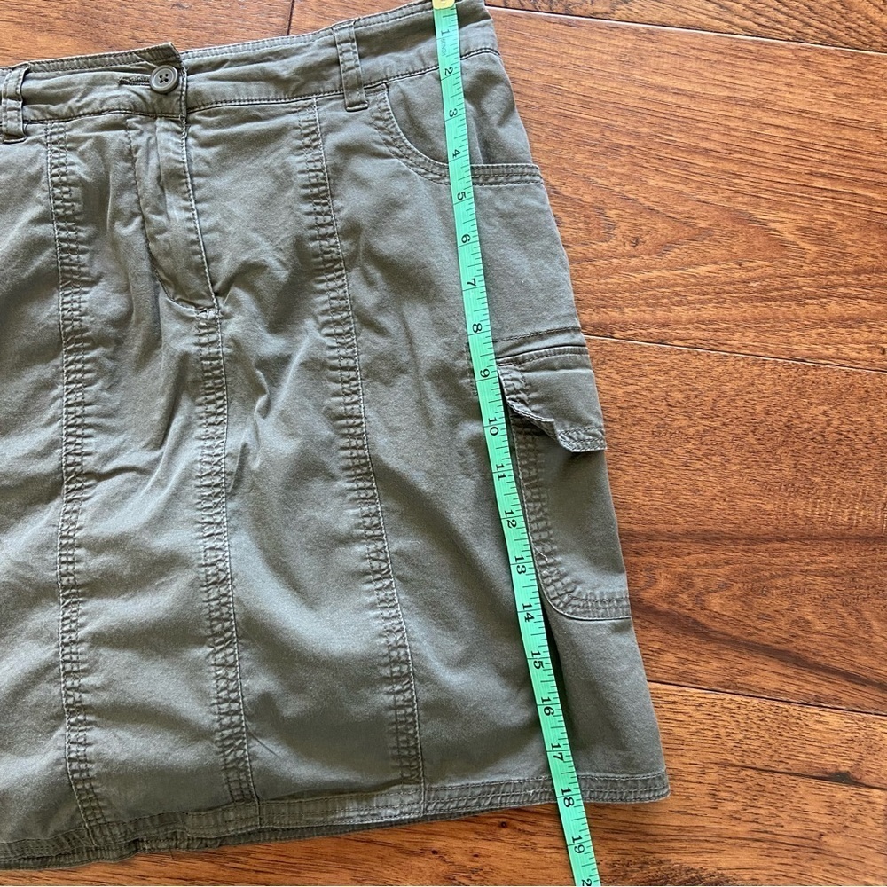 Y2K Jessica Olive Green Cargo Mini Skirt with Shorts - Picture 8 of 8